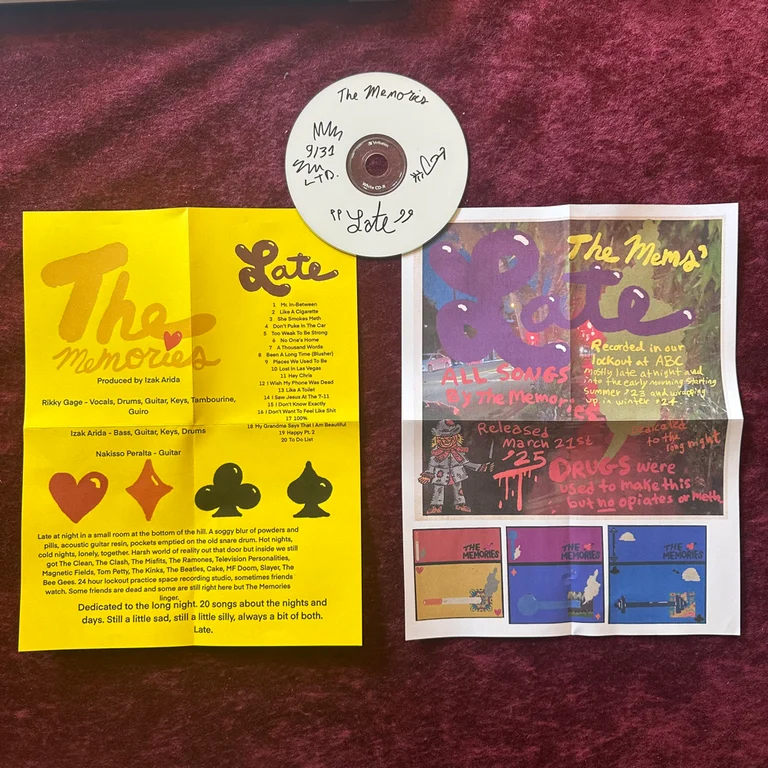 The Memories 'Late' (CD)